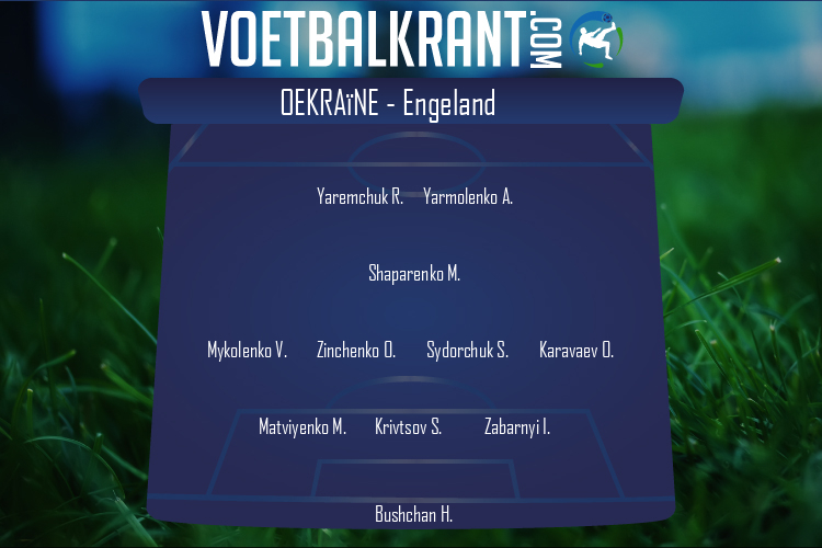 Opstelling Oekraïne | Oekraïne - Engeland (03/07/2021)