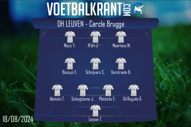 Opstelling OH Leuven | OH Leuven - Cercle Brugge (18/08/2024)