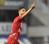 Hicham Faik zorgde voor het doelpunt van de speeldag met een heerlijk lobje voorbij Van Crombrugge in Zulte Waregem - KAS Eupen