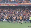 Ultra's Club Brugge in het stadion bij ongeregeldheden in Noord-Franse derby