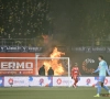 📷 🎥 Sfeeractie STVV met tifo en Bengaals vuur loopt even fout, brandweer moet brandje blussen