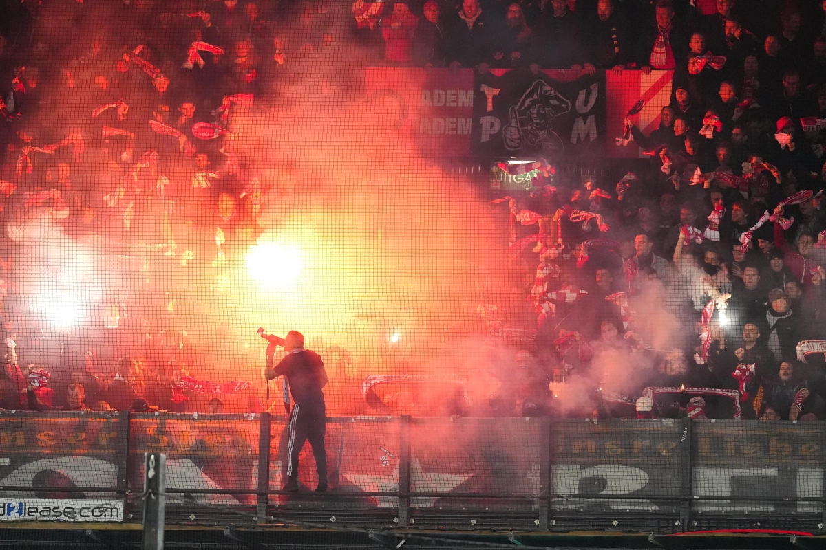 "Hersenloze!" - Feyenoord-fan vol in het gelaat geraakt door vuurpijl