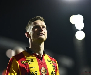 KV Mechelen-aanvoerder Rob Schoofs deelt een sneertje uit aan Cercle Brugge