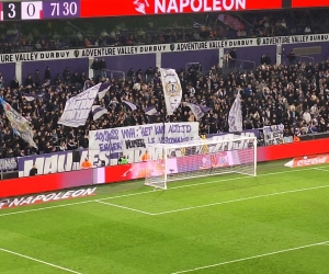 anderlecht fans tegen Wouter Vandenhaute en Olivier Renard