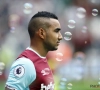 Dimitri Payet jongleert met zijn kauwgom voor de match van West Ham 