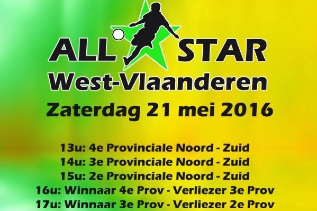 Het All Star Games toernooi brengt het beste voetbal uit West-Vlaanderen samen