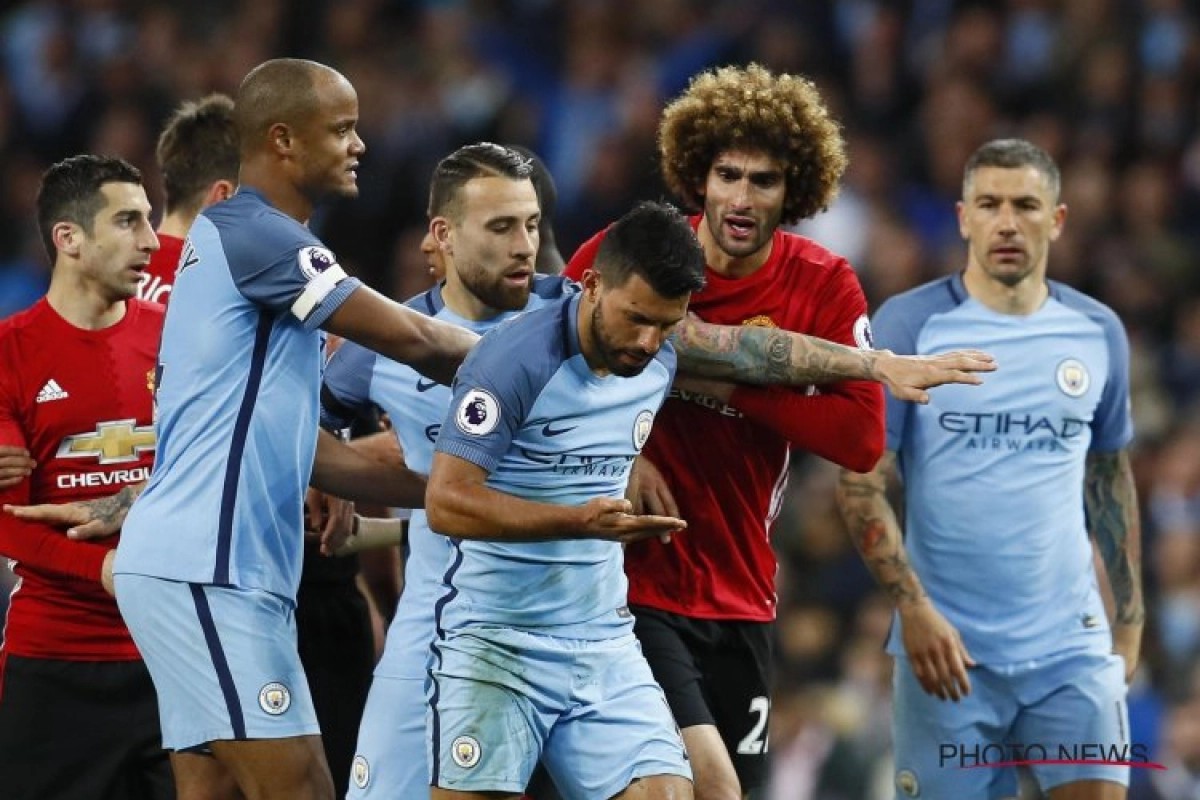 Mourinho reageert op rode kaart Fellaini: "Het gezicht van Agüero zag er even mooi als altijd uit"