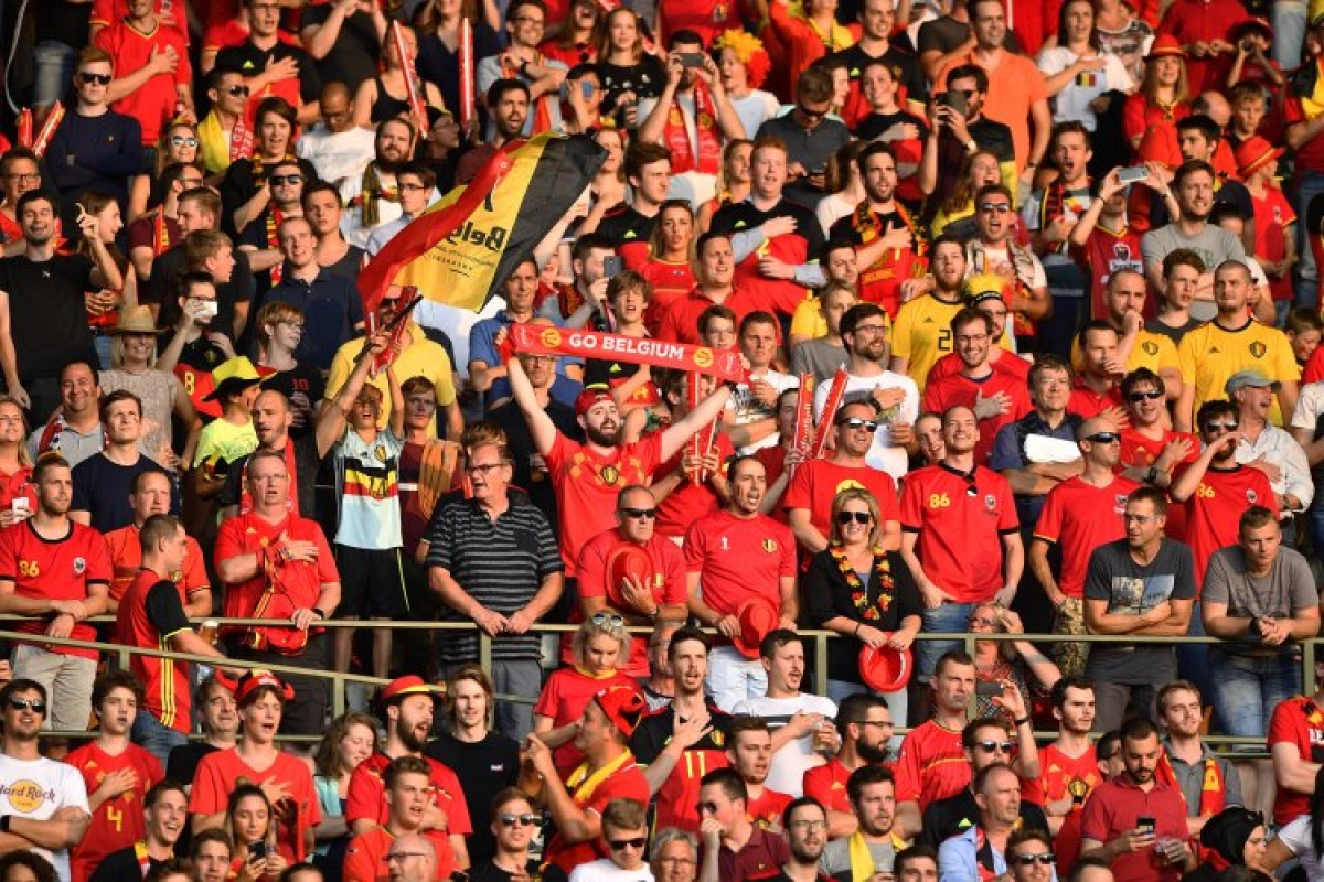 Rode Duivels spelen zaterdag in uitverkocht stadion, 500 Belgische toeschouwers aanwezig