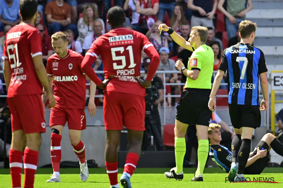 Na intense strijd op Bosuil: Antwerp en Club Brugge moeten geschorste pion missen op slotspeeldag