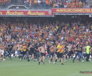 Ultra's Club Brugge in het stadion bij ongeregeldheden in Noord-Franse derby