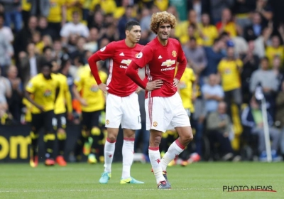 Fellaini had zich zijn jubileumwedstrijd waarschijnlijk iets anders voorgesteld...